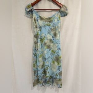 BCBG Maxazria 100% Silk Floral Dress